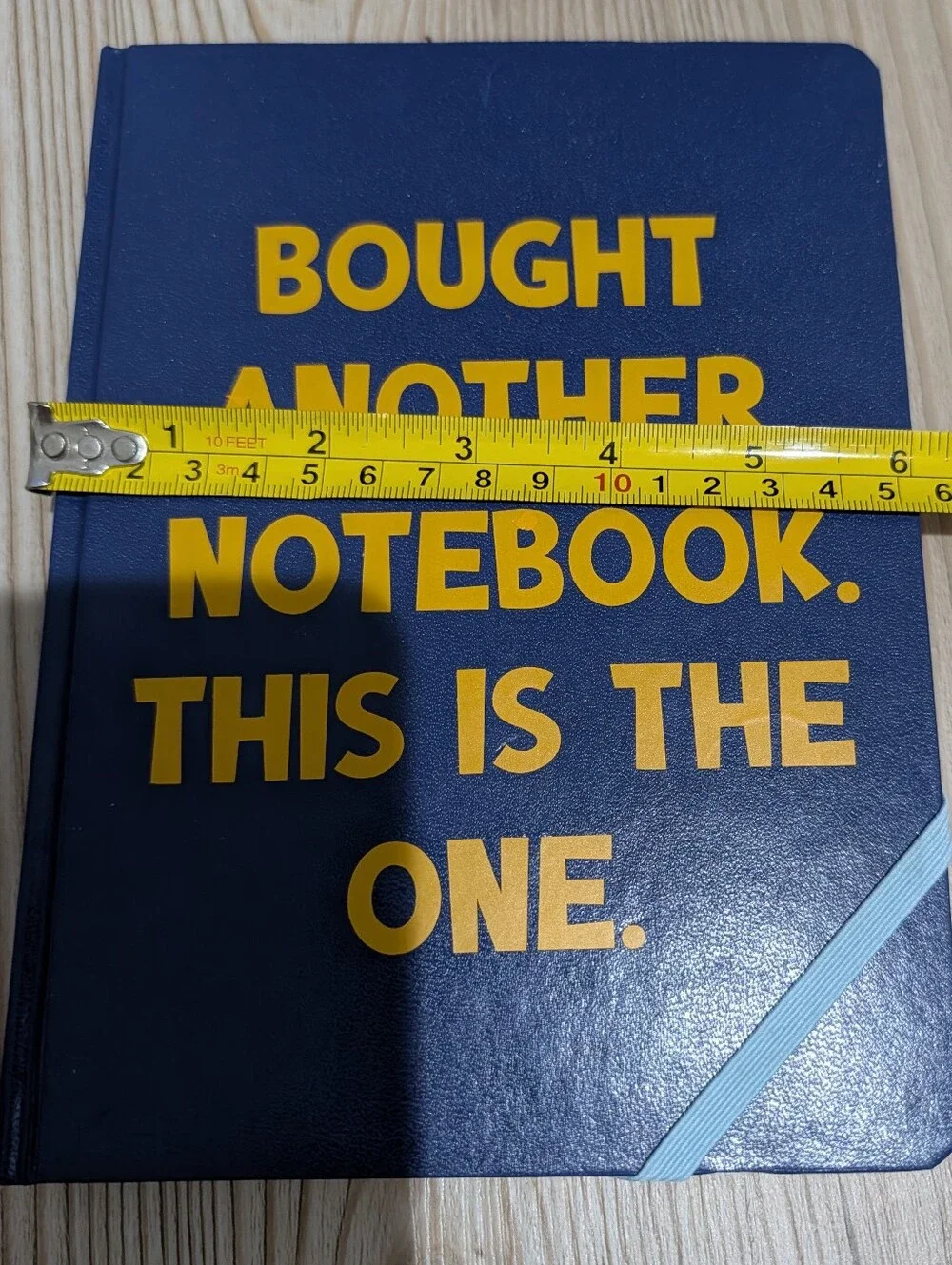 Custom Blue 'Bought Another Notebook' Hardcover Journal with Gold Lettering